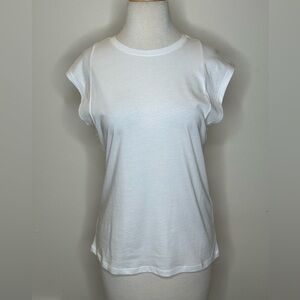 Frame White Le Mid Rise Muscle Tee Size M